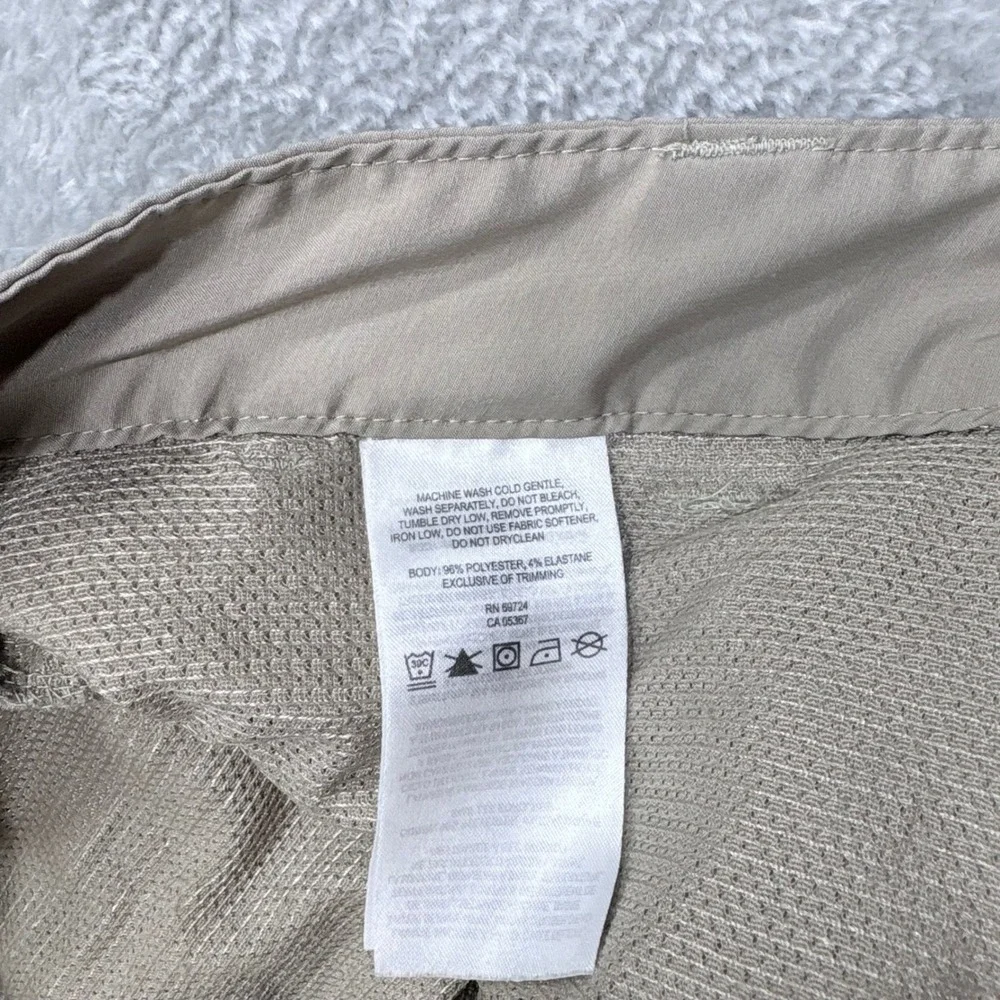 Columbia Hiking Pants Mens 36x30 Tan‎ Omni-Shade Regular Fit Outdoor Utility